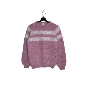 Vintage 1970s Jagman Handknit Virgin Wool Stripe Sweater